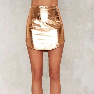 Shine By Me Metallic Mini Skirt